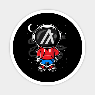 Hiphop Astronaut Algorand ALGO Coin To The Moon Crypto Token Cryptocurrency Wallet Birthday Gift For Men Women Magnet